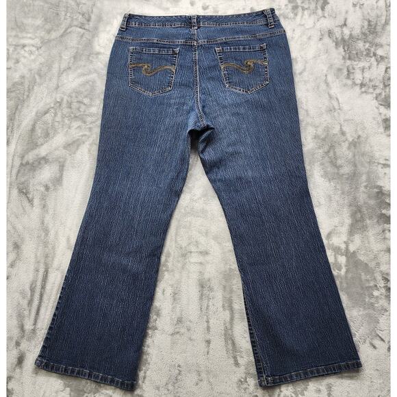 JMS just My Size Jeans Womens 22W Blue High Rise Bootcut Stretch Denim Casual - Picture 4 of 13